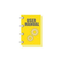 User Guide book. Flat stock illustration. vector