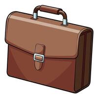 Briefcase With A Polished Leather vector