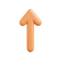 Realistic 3d arrow with a matte finish on a plain white background illustration vector