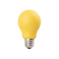 Realistic 3d light bulb with a matte finish on a plain white background illustration vector
