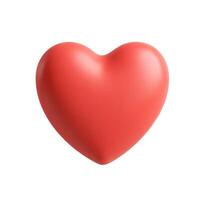 Realistic 3d red heart with a matte finish vector