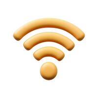 Realistic 3d wifi signal with a matte finish on a plain white background illustration vector