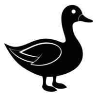 Duck Silhouette Icon for Creative Projects vector