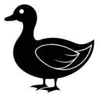 Simple Duck Silhouette Icon for Fun and Creative Nature Projects vector