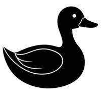Fun Duck Silhouette Icon for Farm and Nature Illustrations vector