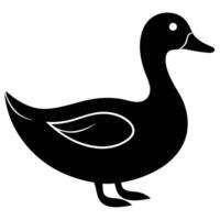 Creative Duck Silhouette Icon for Farm and Nature Designs vector