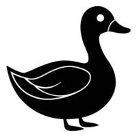 Simple Duck Silhouette Icon for Animal and Nature Lovers vector