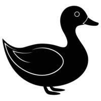 Creative Duck Silhouette Icon for Nature and Farm Projects vector