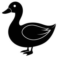 Whimsical Duck Silhouette Icon for Fun and Creative Illustrations vector
