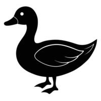 Fun Duck Silhouette Icon for Nature and Animal Designs vector