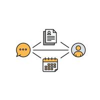 A diagram of a person and a document vector