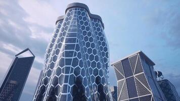 Towering Skyscraper Covered in Windows video