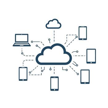 Cloud computing technology vector