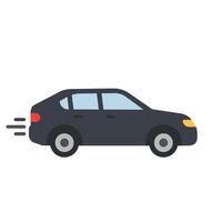 Car icon on white background with a speedometer vector