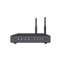 A router with two antennas on top of it vector
