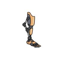 A robot foot with a foot on it vector