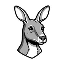 A kangaroo head with a large nose vector