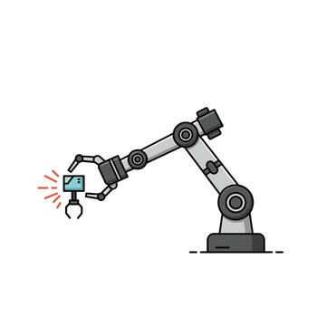 un robot participación un caja con un ligero en eso vector