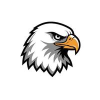 An eagle head on a white background vector