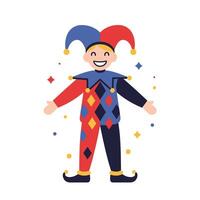 Jester character illustration vector