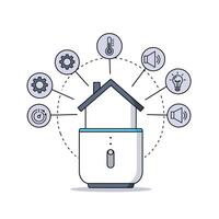 Home automation and smart home technology vector