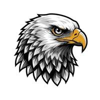 An eagle head with a yellow beak vector