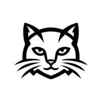 Cat head isolated on white background. illustration.. vector