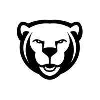 Angry bear head. Grizzly Bear Mascot Head. Design element vector