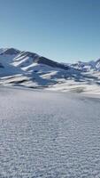 Snow covered volcanic crater in Iceland video