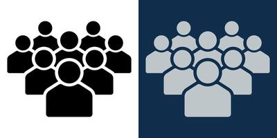 Group of people or crowd. Symbol of a team, society, community, or social network. vector