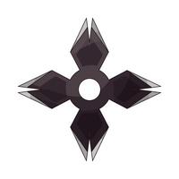The shuriken looks sharp with four sides vector