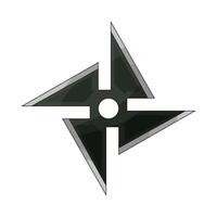 illustration of The shuriken looked sharp vector