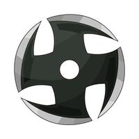illustration of The shuriken looks sharp with four sides vector