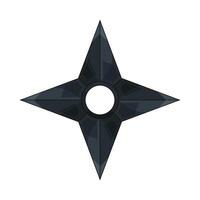 The shuriken looks sharp with four sides illustration vector