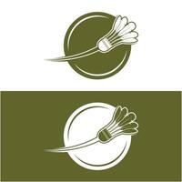 set of badmintion symbol design illustration vector