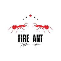 fire Ant Animal Character Abstract Design Logo vector