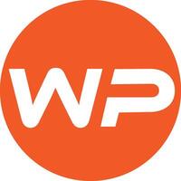 Letter w and p logo design Abstract initial letter wp vector