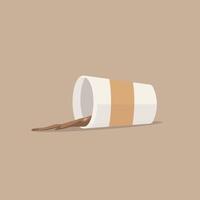 Fallen cup of coffee vector