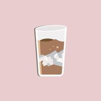 Cup of Ice coffee vector