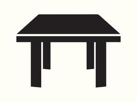 Monochrome black table silhouette on white background vector