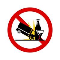 Do not drive while drunk sign stock illustration vector