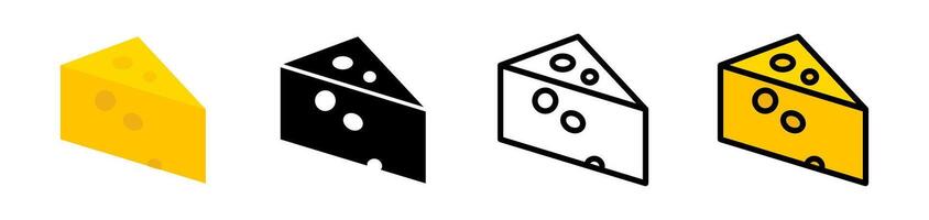 Cheese, cheese top view icons vector