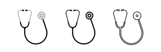 Stethoscope set multipurpose icon. vector