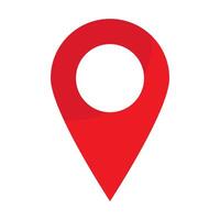 Red maps pin, location map icon. vector