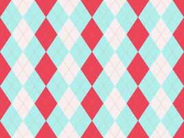 Vibrant argyle pattern in coral, mint, and offwhite. Perfect for textiles, website backgrounds, or playful branding. A classic design with a modern color palette. vector