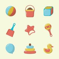 Flat Design Style Baby Element Collection vector