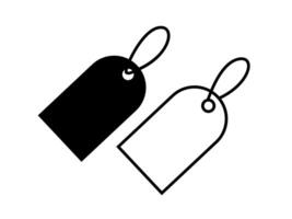 Blank price tag icon vector