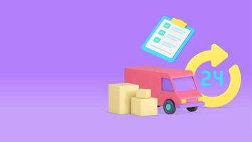 Express delivery moving always available service banner copy space illustration vector