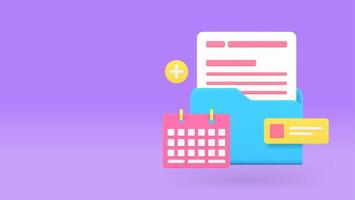 Deadline business workflow file document schedule banner copy space illustration vector