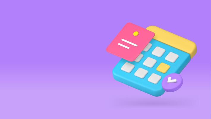 Time management deadline business agenda schedule notes banner copy space illustration